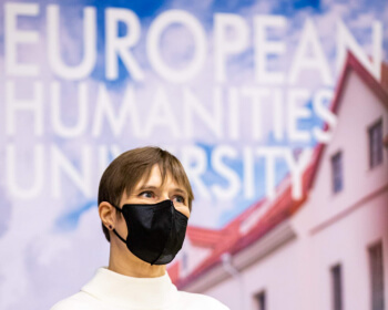 Estijos prezidentė Kersti Kaljulaid — EHU bendruomenei: „Tikrasis kūrybiškumas yra įmanomas tik laisvėje“